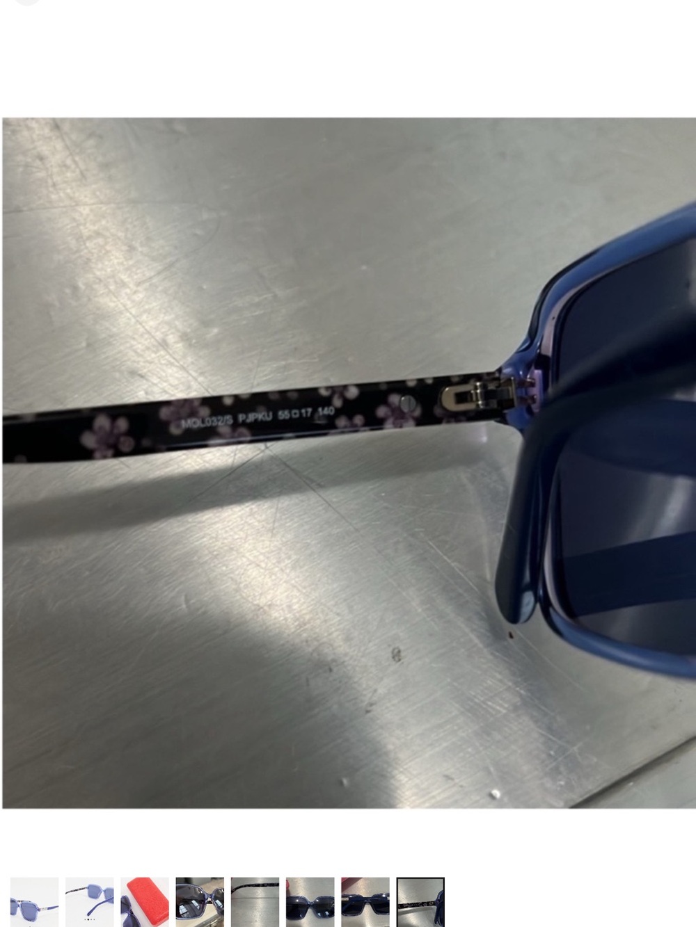 Love Moschino Translucent blue/Lavender Square Sunglasses - Picture 8 of 8